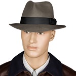 Felt Trilby Hat: Grey