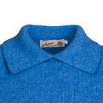 1920's Eton Collared Sports Sweater: Dusty Blue