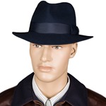 Felt Trilby Hat: Navy