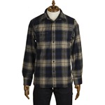 END OF LINE/CLEARANCE Pike Brothers 1937 Roamer Shirt Blue/Beige Check (Size S)