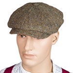 Harris Tweed Eight Panel Bakers Boy Cap: Flecked