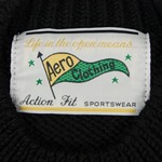 END OF LINE/CLEARANCE 1920s US Collegiate Sports Sweater: Black (Size L)
