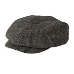 Harris Tweed Eight Panel Bakers Boy Cap: Salt and Pepper