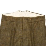 END OF LINE/CLEARANCE Harris Tweed Trousers: Green Herringbone (W30 L34)