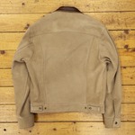 Type III Jean Jacket, Oatmeal Calf Suede, 38" - S#6155