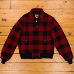 Waterfront, Red/Black Buffalo Check Wool, 36" - S#5770