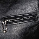 Zip Pocket on Premier Highwayman Leather Jacket