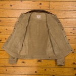 Type III Jean Jacket - Unlined Cow Suede, Suede: Sand, 42" - S#6959