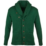 1930s Collegiate Shawl Collar Cardigan: Bottle Green