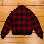 Waterfront, Red/Black Buffalo Check Wool, 36" - S#5770
