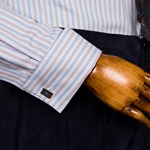 Aero CC41 Spearpoint Collar Shirt: Blue Stripe