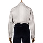 Aero CC41 Heavy Cotton Spearpoint Collar Shirt: Grey Stripe