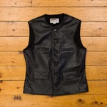 Shackleton Waistcoat, Goatskin: Black, 40" - S#6710