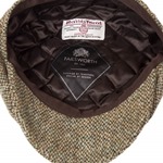 Harris Tweed Eight Panel Bakers Boy Cap: Oatmeal