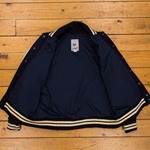 Lettermans Jacket, Cream Vicenza and Navy Melton Wool, 42" - S#5501