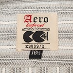 Aero CC41 Heavy Cotton Spearpoint Collar Shirt: Grey Stripe