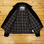 Wool and Leather Half Belt, Black Jerky + Black Melton Wool, 38" - S#5293