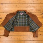 Ladies Motorcycle Jacket, Rust Goat Suede, Size 16 - S#5836