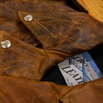 Sample Bike Jacket, Battered Tan HH, 38" - S#5914