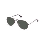 END OF LINE/CLEARANCE Willems x Aero Leather A-2 Sunglasses: Graphite Black