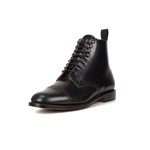END OF LINE/CLEARANCE 1920s Town Boots Glace Kid (Leather Sole): Black (UK 6/US 7)