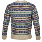 Classic 1940's Long Sleeve Crew Neck Fair Isle: Hebridean Sky