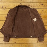 Type III Jean Jacket, Chocolate Calf Suede, 38" - S#6154
