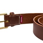 Vegetable Tanned Heavy Duty Belt: Tan/Brass