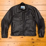 Café Racer, Goatskin: Black, 46" - S#6667