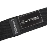Michelsons of London Silk Knitted Tie - Black with White spots