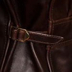 Ornamental Half Belt on Aero Leather Jacket