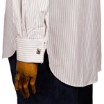 Aero CC41 Spearpoint Collar Shirt: Ivory Stripe