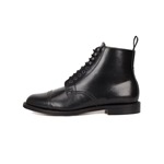 END OF LINE/CLEARANCE 1920s Town Boots Glace Kid (Leather Sole): Black (UK 6/US 7)
