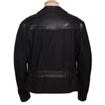 Wool and Horsehide Half Belt, Black Melton Wool and Black HH, 42" - VA#1712