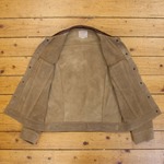Type III Jean Jacket- Unlined Cow Suede (Blue Label), Suede: Sand, 38" - S#7254