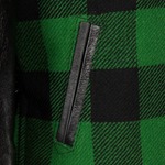 Wool and Leather Half Belt - Buffalo Check