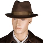 Felt Trilby Hat: Brown