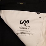 Lee 101z Jeans: Dry 14oz (Black)