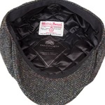 Harris Tweed Eight Panel Bakers Boy Cap: North Sea Herringbone