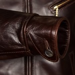1930s Half Belt Leather Jacket Cuff With Button