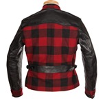 Wool and Horsehide Half Belt, Black Vicenza/Buffalo Check, 40" - S#4757