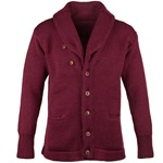 1930s Collegiate Shawl Collar Cardigan: Harvard Crimson