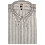 Aero CC41 Heavy Cotton Spearpoint Collar Shirt: Grey Stripe