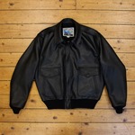 1950s Flight Jacket, Goatskin: Black, 42" - S#7164