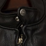 Café Racer, Goatskin: Black, 46" - S#6667