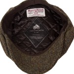 Harris Tweed Eight Panel Bakers Boy Cap: Flecked