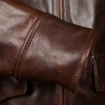 Storm Cuff on Long Half Belt Leather Jacket