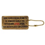 Bomb Safety Pin Tag