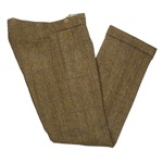 END OF LINE/CLEARANCE Harris Tweed Trousers: Green Herringbone (W30 L34)