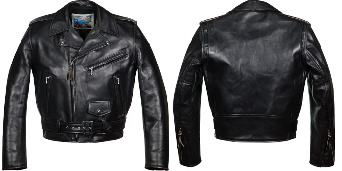 Aero leather motorcycle jacket
